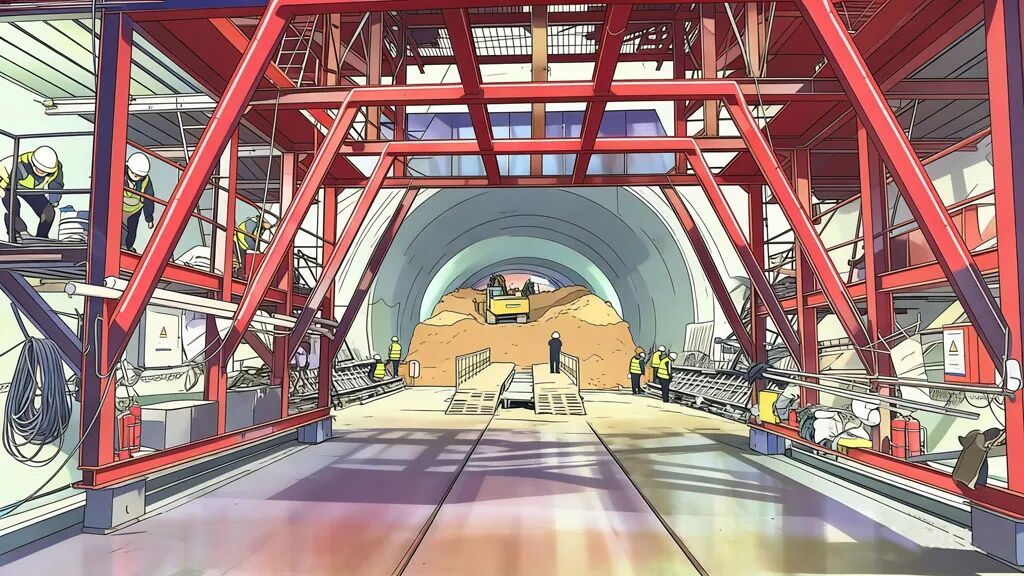 Research and Application of Large Machinery and Spatial Arrangement in SingleTrack Tunnels of High-Speed Rails